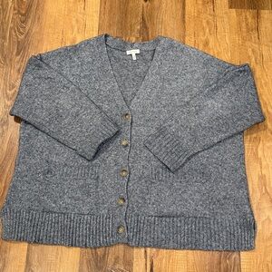 Ella Moss Women’s Gray Button Up Cardigan With Side Pockets (Size: X-Large)(EUC)